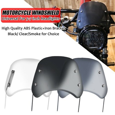 WINDSCHUTZSCHEIBE MOTORRAD WINDSCHILD FüR HONDA YAMAHA SUZUKI 5-7'' SCHEINWERFER