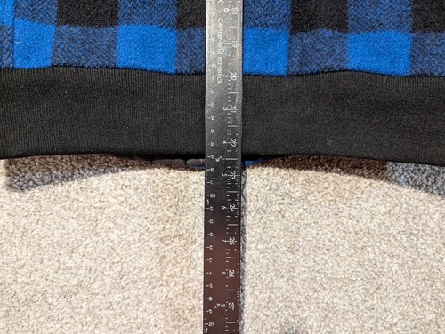 Labonville Jacket Womens Medium Blue Plaid Woolrich Wool Bomber Vintage Lined - Picture 9 of 9