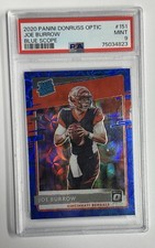 2020 Donruss Optic Rated Rookie Blue Scope Joe Burrow #151 PSA MINT 9