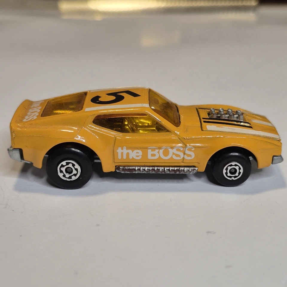 Matchbox Lesney MB44 1972 superrápido Ford Mustang Boss 302 naranja raro Foto 4 de 4