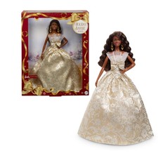 Barbie Signature 2025 Holiday Black Hair Fashion Doll Wearing Silver  Gold Go...