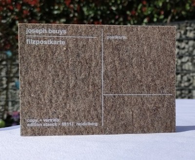Joseph Beuys   Filzpostkarte / Felt Postcard   Multiple   Filz mit Siebdruck