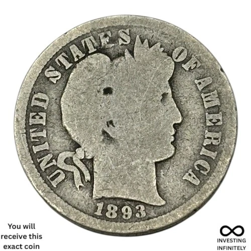 1893 O Barber Dime X-1800