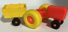 Vintage Fisher Price little people Farm Red tractor Yellow Trailer Wagon