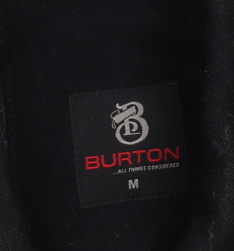 Burton Herren Schwarz Wollmischung Pea Coat Jacke Größe M Regular Fit - Bild 5 von 12