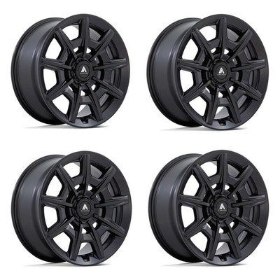 Set 4 Asanti Black ABL-41 Esquire 22x9 5x4.25 5x4.5 Satin Black Wheels 22'' 38mm