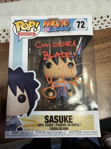 Funko Pop! Vinyl: Sasuke Uchiha #72 Naruto Shippuden Signed by Yuri Lowenthal