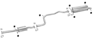 Auspuff für Mazda 626 III GD 1.8 2.0 12V Auspuffanlage /415