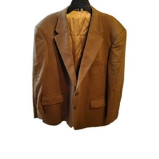 Haspel Brown 100% Cashmere Two-Button Sport Coat Blazer Jacket Classic 48L B1002