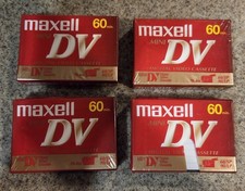 Maxell Mini DV Digital Video Cassette Tape 60 Minute Lot of 4 Unused