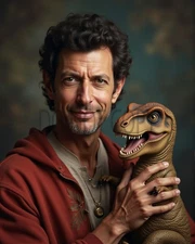 Jeff Goldblum "Saint Goldblum" AI Generated Image Oil Paint Style 8X10 Print