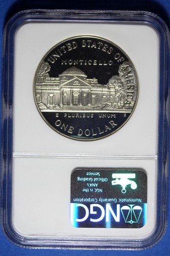 1993 S NGC PF69 Birth of Thomas Jefferson Commemorative Silver Dollar #B50704 - Picture 2 of 2