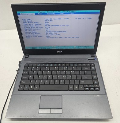 Acer TravelMate 4740-5261 Laptop Intel Core i3 M 350 4GB Ram NO HD