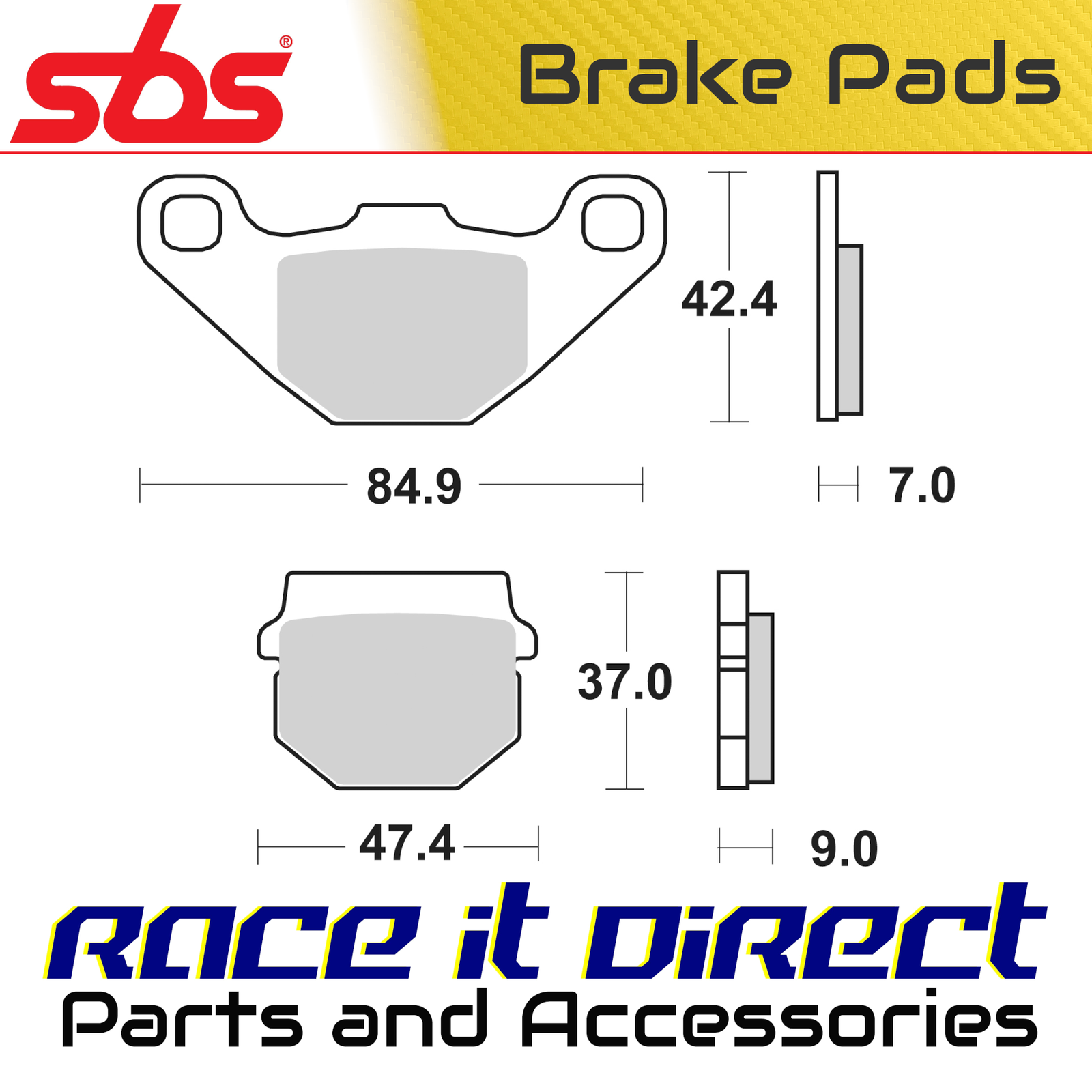 Brake Pads for SUZUKI AH 100 ADDRES 1993-1996 Front Scooter SBS