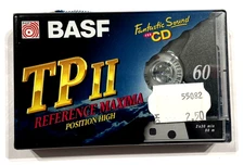 BASF TP II 60 Reference Maxima audio cassette blank tape sealed  Germany Type II