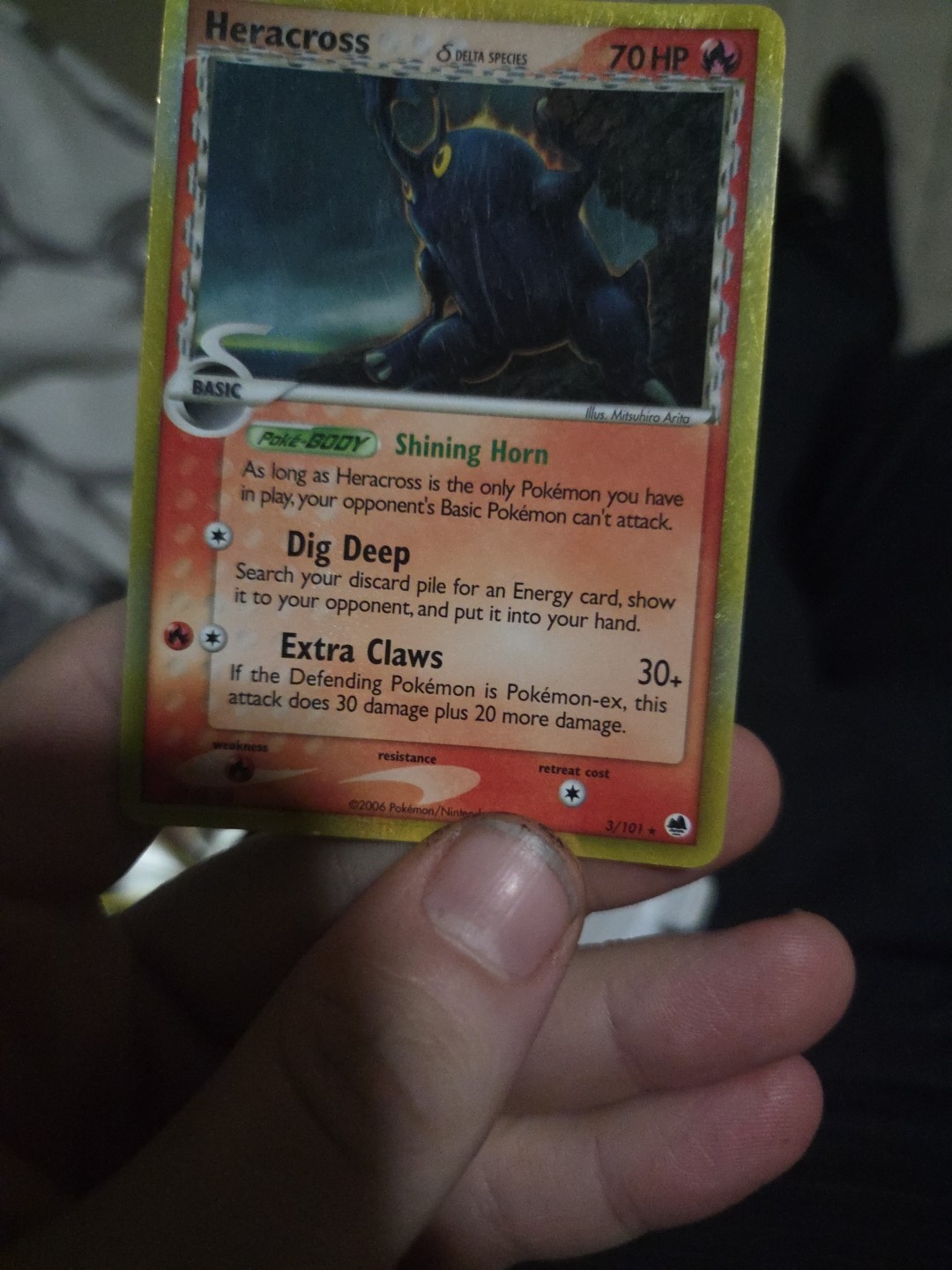 Heracross (Delta Species) 3/101 Dragon Frontiers Reverse Holo Great Condition LP