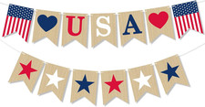 4th of July Decorations - 4th of July Banner for Veterans Day  Fourth of July D