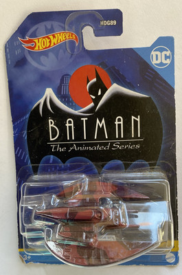 BESCHÄDIGTE KARTE Batman The Animated Series Batplane Auto Modell Druckguss Hot Wheels