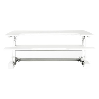 Multiposition Desk Riser in White finish with dual lift