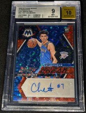 BGS 9/10 1/1 RC AUTO /49 CHET HOLMGREN RED PRIZM ROOKIE ⚡0 HIGHER 2022-23 Mosaic