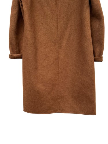 ZARA hellbrauner ungefütterter leichter Oversize-Mantel aus handgefertigter Wollmischung, Gr. XS - Bild 13 von 13