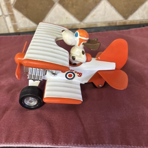 VTG Buddy L Super Dog Single Prop Biplane w/ Dog Pilot - Made in Japan - 第 5/13 張圖片