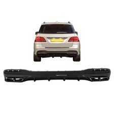 Diffusor Auspuff Tipps für Mercedes GLE W166 SUV Sport Line 15-18 Night Package Diffusor Auspuff Tipps für Mercedes GLE W166 SUV Sport Line 15-18 Night Package