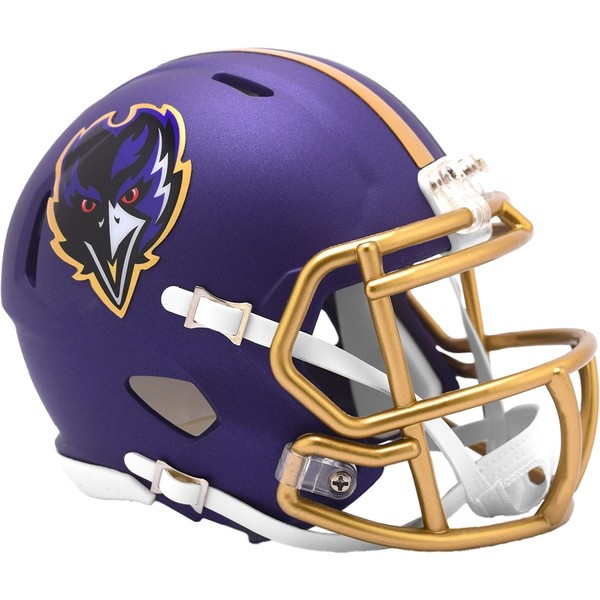 Nfl Baltimore Ravens Alternate Mini Helm Speed Riddell Footballhelm 095855004358-image