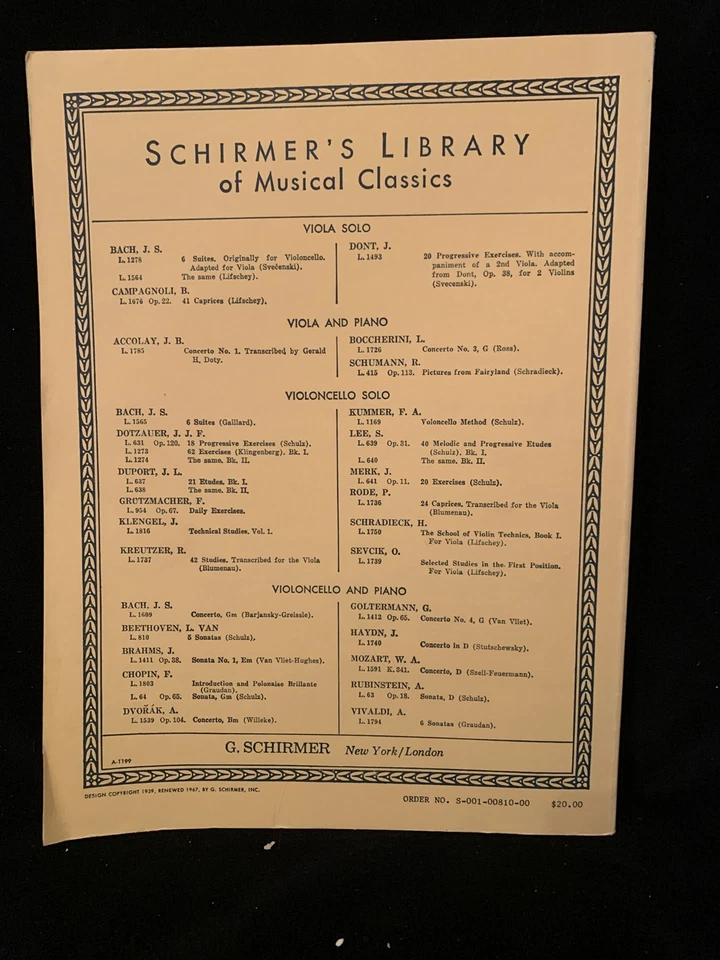 BEETHOVEN Sonatas for Cello & Piano - SCORE & PART - G. SCHIRMER - NEW - Image 2 of 4