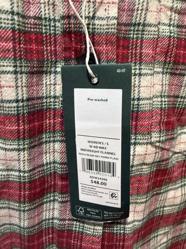 Alpine Design Flannel Shirt Womens Small Plaid Midweight Hiking Outdoor Casual - Picture 2 of 4