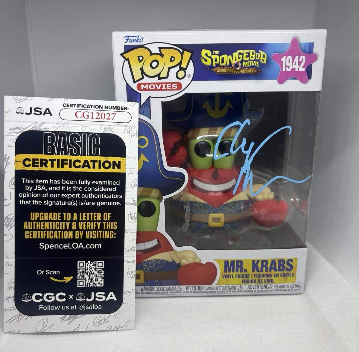 Clancy Brown Signed Mr Krabs Funko Pop Jsa Coa SpongeBob 1942