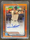 2024 Bowman Draft James Tibbs III Chrome Auto Orange Refractor 1st Prospect #/25