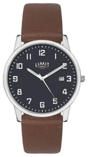 Limit | Men's Brown Leather Strap | Blue Dial | 5743.01 Watch