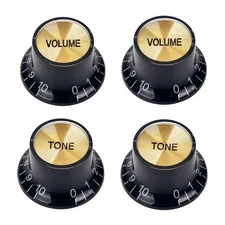 '60s Guitar Control Knobs 24-Spline Imperial Knobs 6mm (15/64") 2 Tone + 2 Vo...