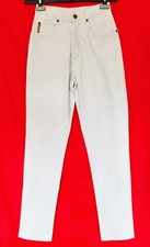 AUTHENTIC ARMANI LOGO SOLID LIGHT GRAY COTTON WOMENS JEANS US 28 EU 28
