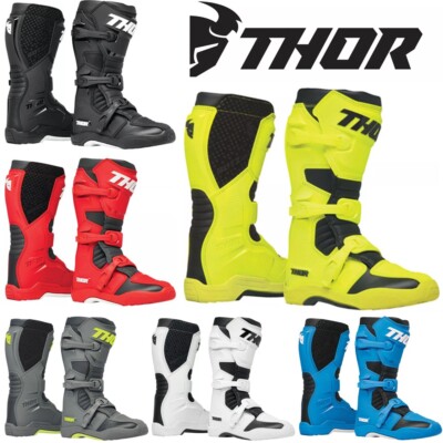 Thor Blitz XR Motocross Stiefel MX Bike Erwachsene - SCHWARZ / WEISS / GRAU / BLAU / ROT