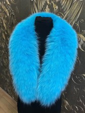 FUCHSKRAGEN FOX COLLAR LICHTBLAU PELZ KRAGEN STOLA FELLKRAGEN FUCHS KRAGEN PELZ 