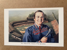 Washington Senators Postcard Ron Menchine Narrator Sportscaster Signed (Back)