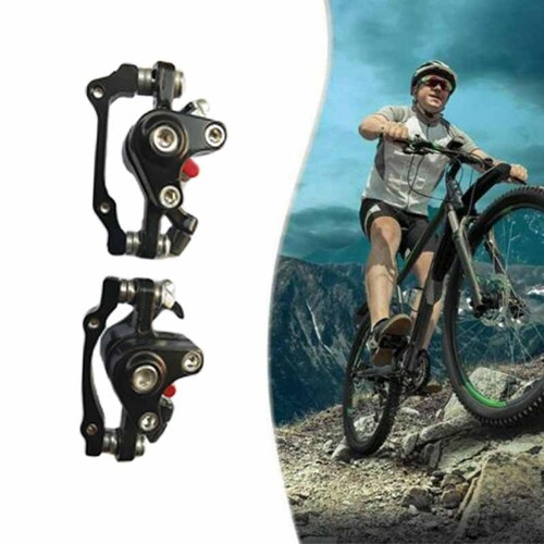 2x Bike Mechanical Rear Brake Caliper Disc Rotor Adjustable Kit Bicycle Mountain - Picture 4 of 12