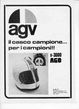 advertising Pubblicità- CASCO MOTO AGV AGO X3000 '73-HELMET VINTAGE MOTOSPORT