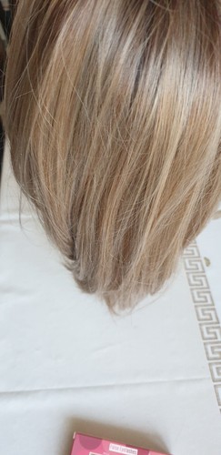 Human Hair Womens Lace Front Wig Blonde Straight Washable w/ 3D Eyelashes - Picture 7 of 8
