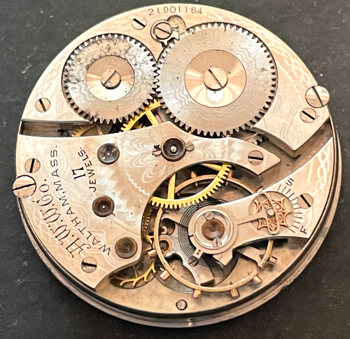 Antique 1918 Waltham Model 1908 625 Pocket Watch Movement Ticks Balance 16s 17j - Picture 4 of 4