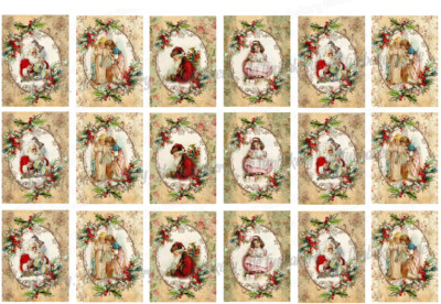 Weihnachten Vintage Nostalgischer Cupcake Topper Deko Essbar Kekse Lebkuchen Neu