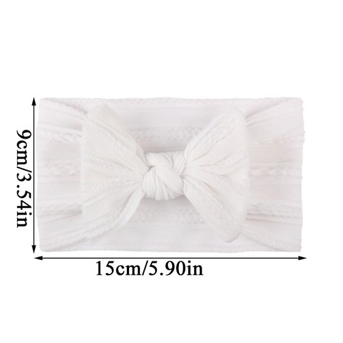 Baby Big Bow Headband Nylon Knit Hair Bands Kids Headwear Accessories Birthday ↕ - Picture 26 of 48