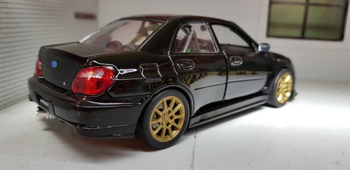 Subaru Impreza WRX STi Hawkeye Black 2010 GD Welly Diecast 1:24 Scale Model Car - Picture 3 of 8