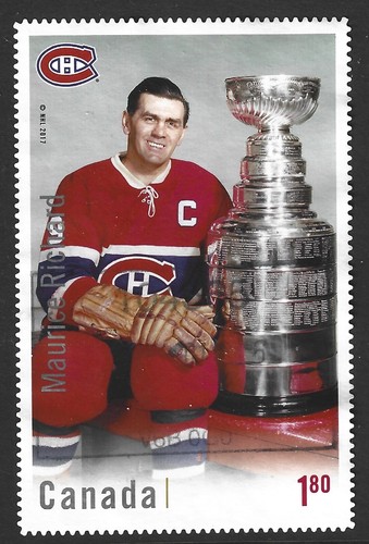Canada 2017 #3033 NHL: Ultimate Six (Maurice Richard) - Used from Souvenir Sheet