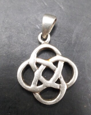 925 Silber Set Heide Anhänger Keltischer Knoten Stil