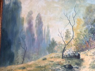 American Artist Will F. Wright Entitled  Morning  1937 Atmospheric Landscape