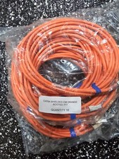 Cat6A 10G Shielded Booted Ethernet, Booted Patch Cable 7ft - 10 pack - Orange