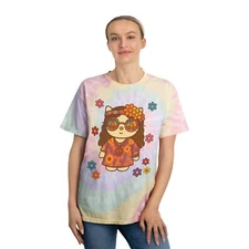 Hello Kitty Hippie T-Shirt | Tie-Dye Peace & Love Graphic Tee 